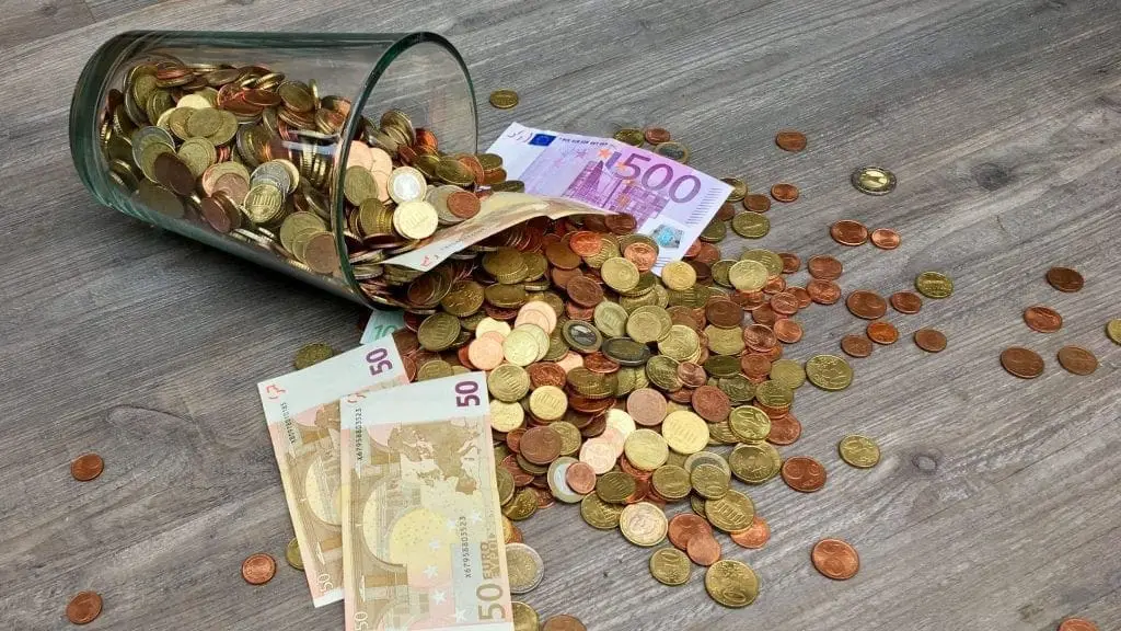 Schengen visa Fees - Money in a jar