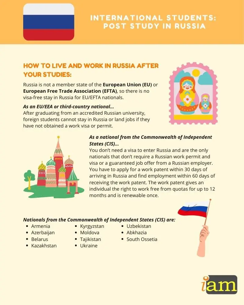 Russia post study work visa options