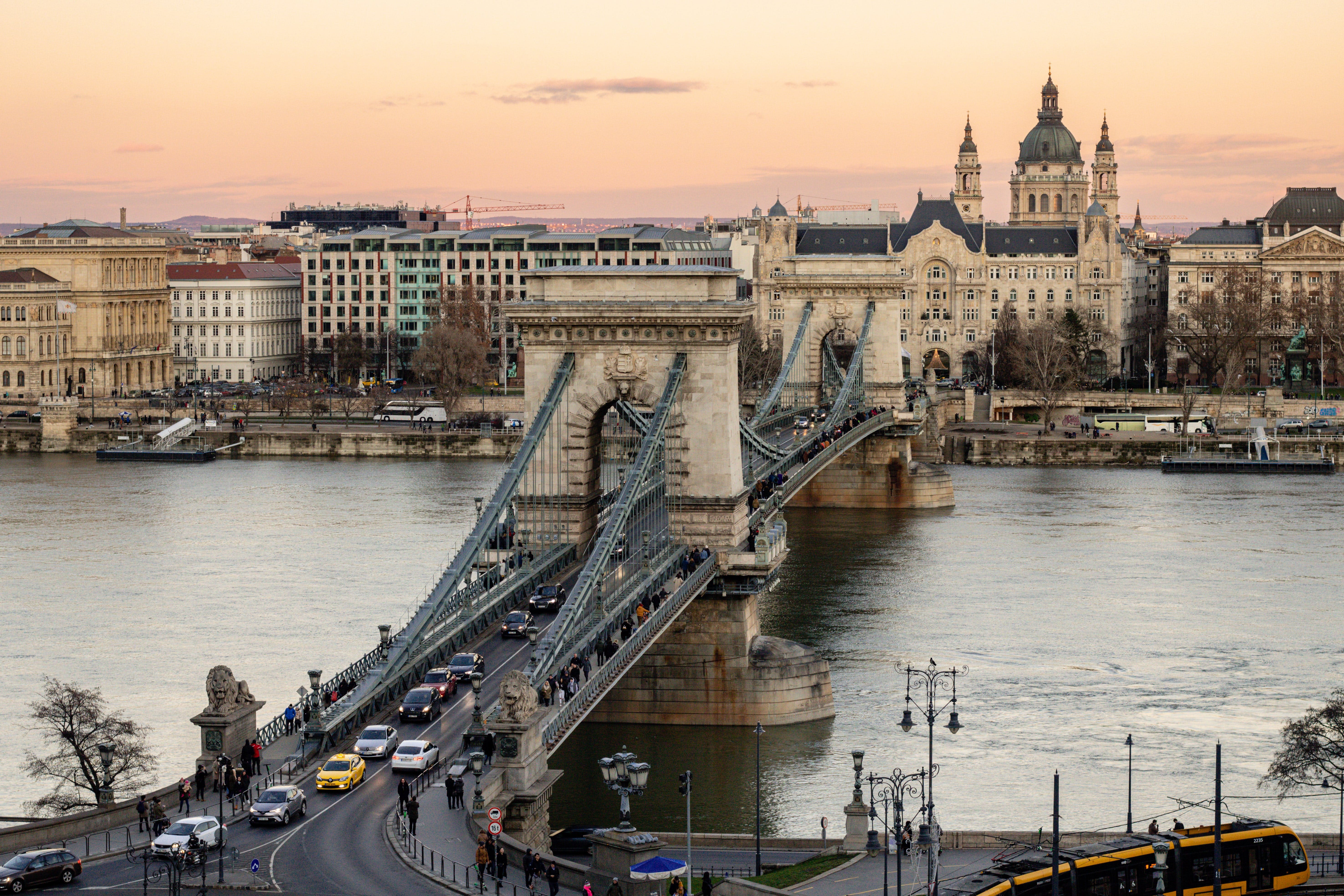 Bridge over River Near Buildings